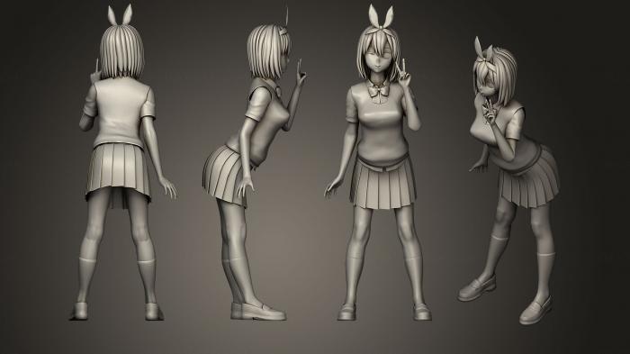 Figurines of girls (STKGL_0407) 3D model for CNC machine